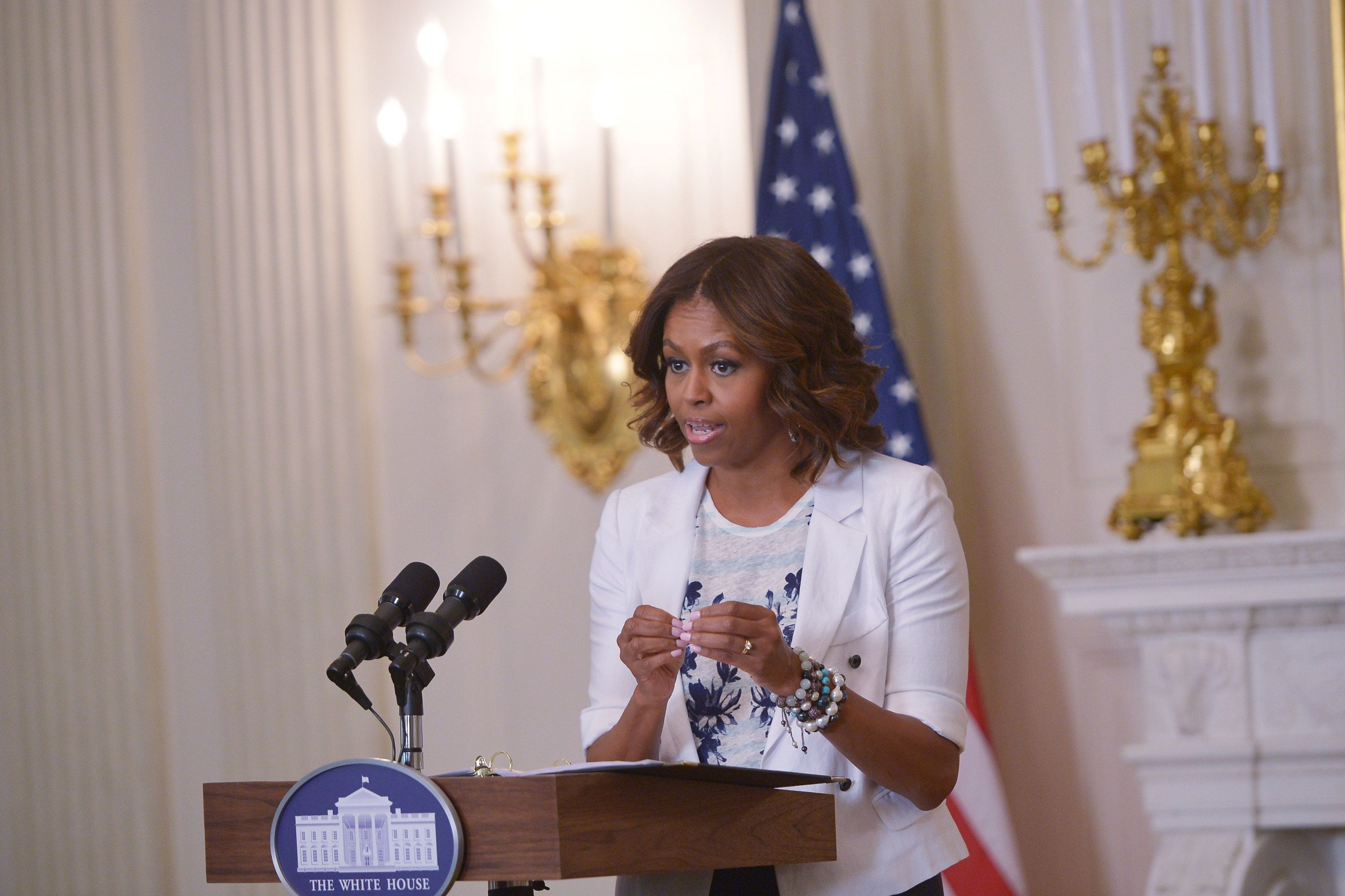 Michelle Obama Wears Milly Dress in Official Portrait