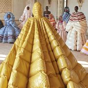 Yellow, Outerwear, Tradition, Dress, Costume design, 
