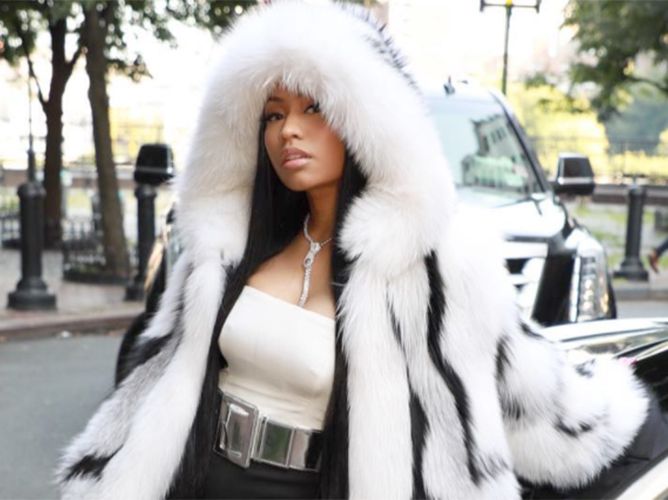 Fans Think Cardi B Copies Nicki Minaj's White Fur Coat Style - XXL