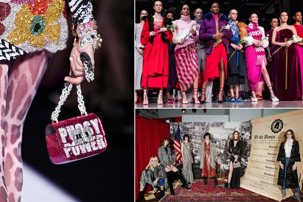 Pink, Red, Dress, Fashion, Magenta, Event, Fashion design, Collage, Ceremony, Wedding reception, 