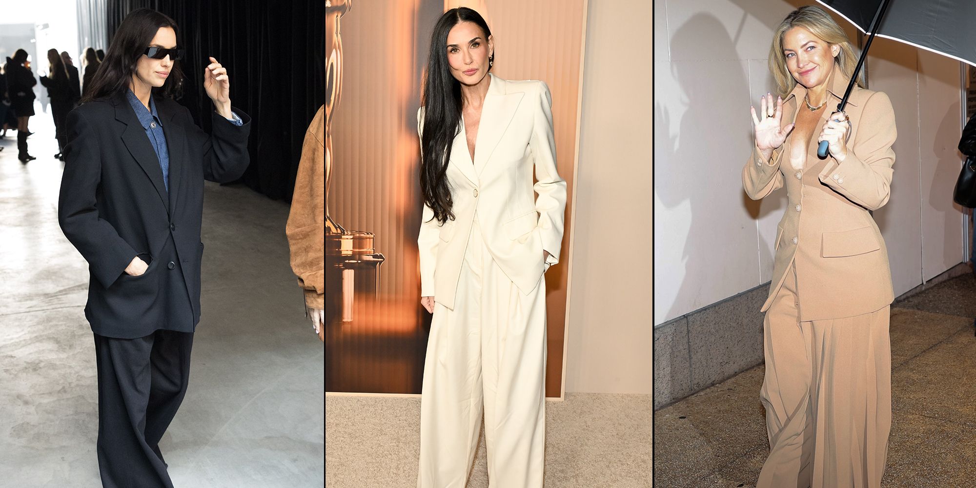 Kate Hudson, Demi Moore, and Irina Shayk Prove Oversized Suits Aren't Going Anywhere