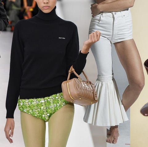 a collage of a womens fashion pants