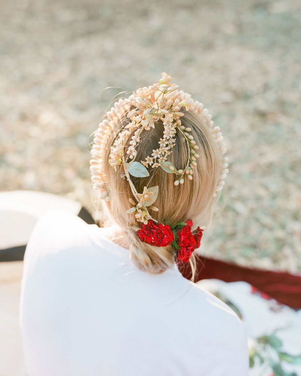 Headpiece, Hair accessory, Tradition, Headgear, Dress, Fashion accessory, Bride, Crown, Photography, Ceremony, 