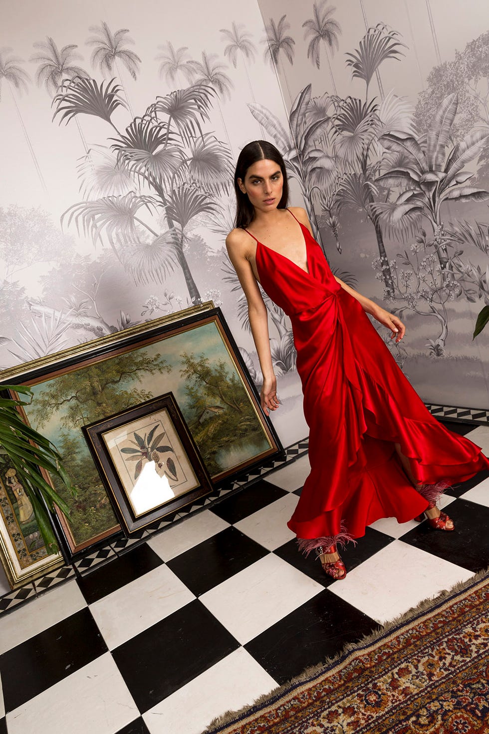 Red, Dress, Beauty, Games, Formal wear, Fashion, Gown, Photography, Long hair, Photo shoot, 