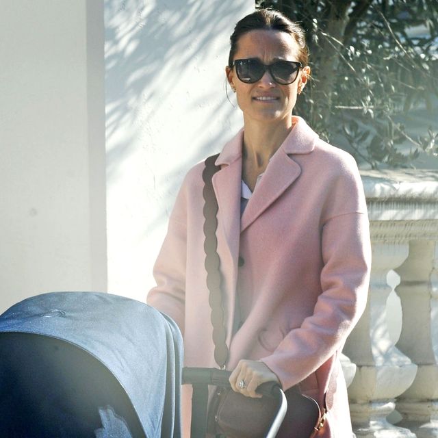 *EXCLUSIVE* Pippa Middleton enjoys a stroll with her nanny as she takes her baby Arthur out