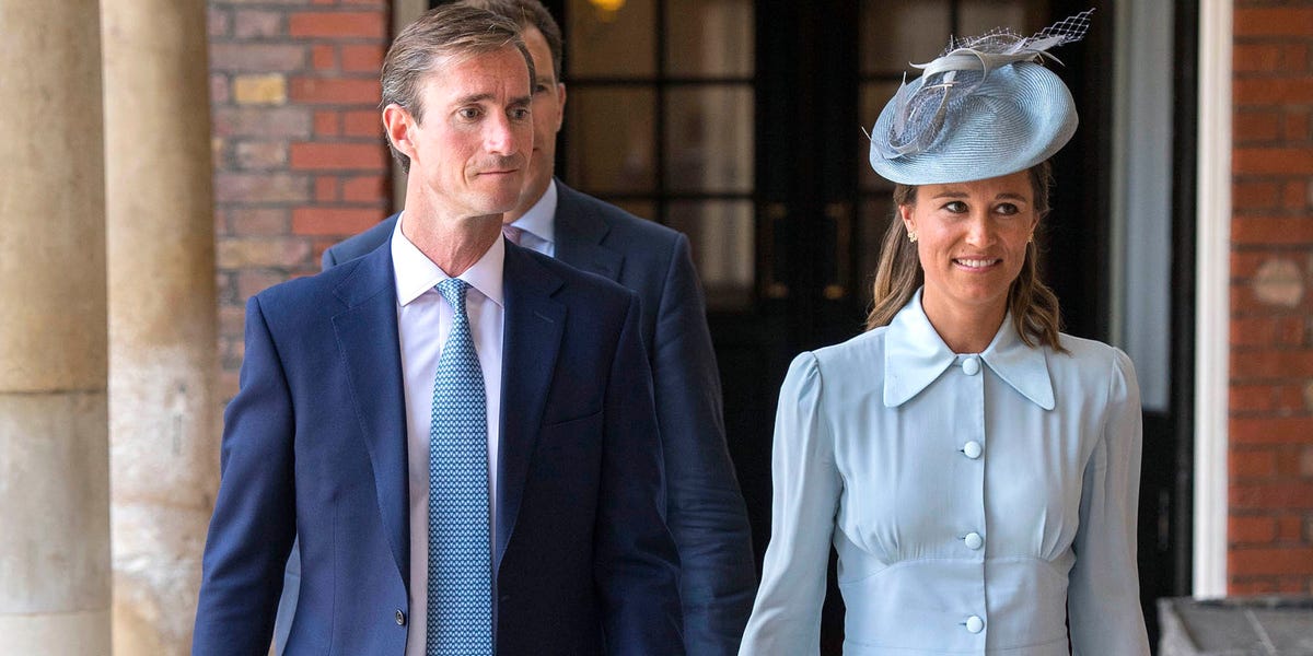 Pippa Middleton Blue Dress at Christening Prince Louis 2018