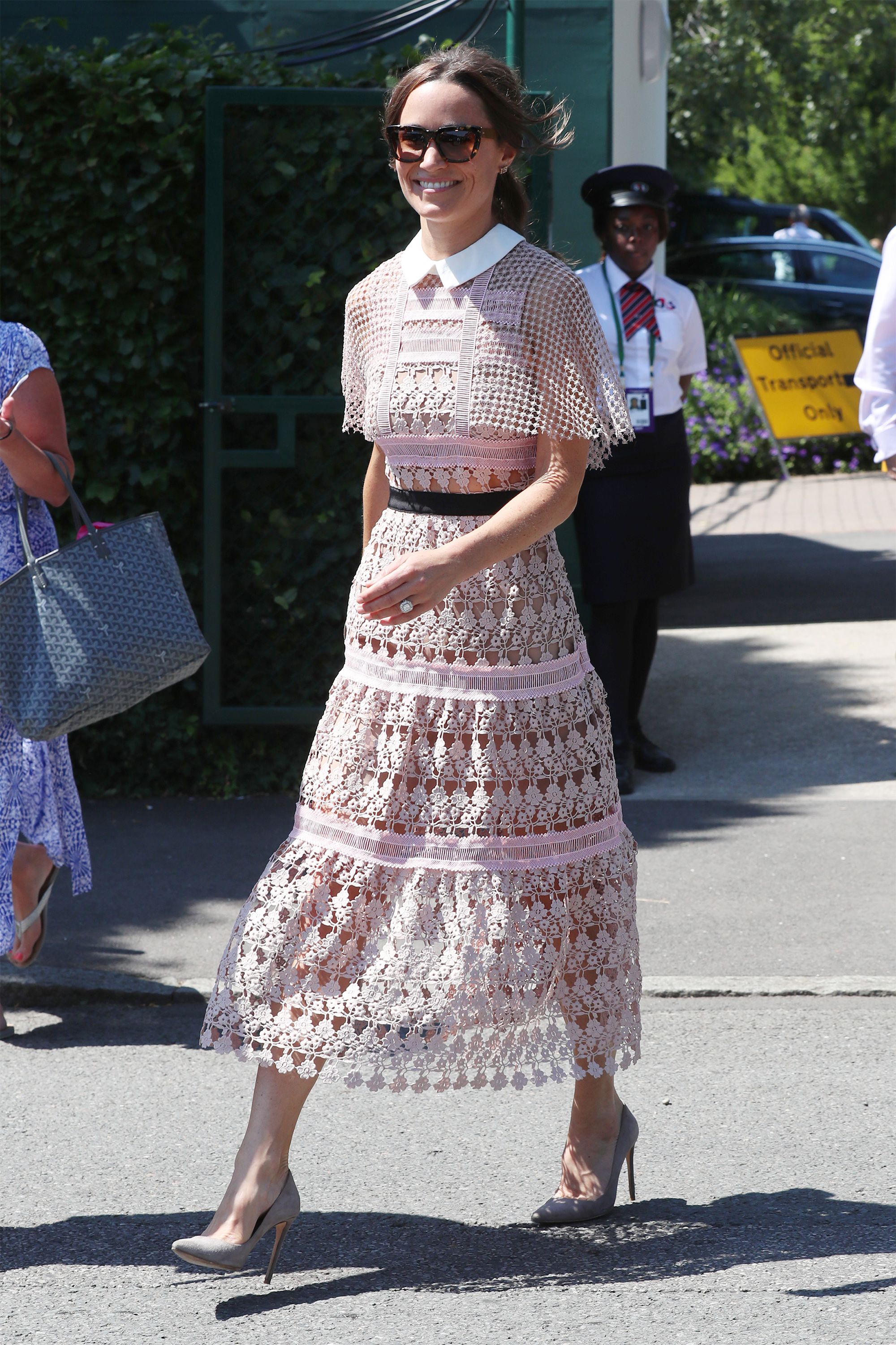 Pippa Middleton Wears Self-Portrait Dress to Wimbledon - Pippa