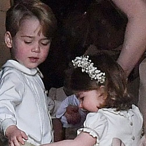 prince george and princess charlotte at pippa middleton's wedding