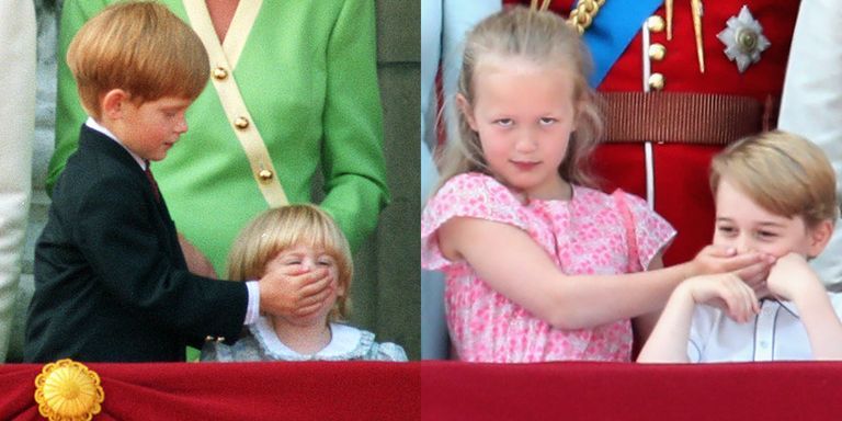 約30年前に撮影されたハリー王子と従姉妹のベアトリス王女との写真と比較
