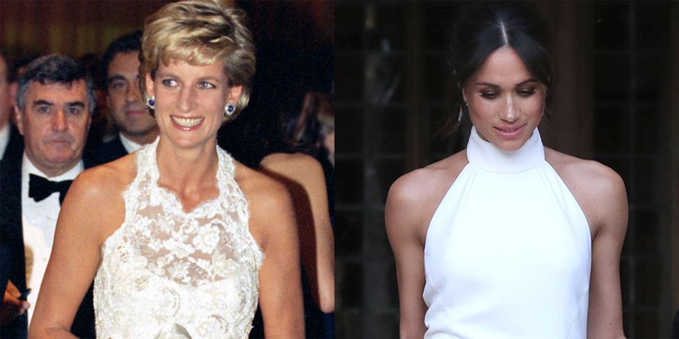 Meghan Markle & Princess Diana's off-the-shoulder dresses compared