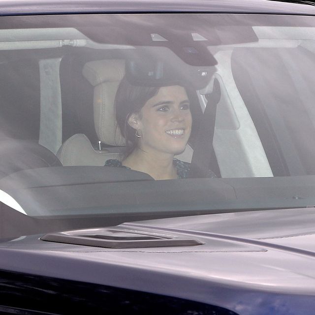 Princess Eugenie and Jack Brooksbank arrive at Windsor Castle a day ahead of their wedding in Windsor