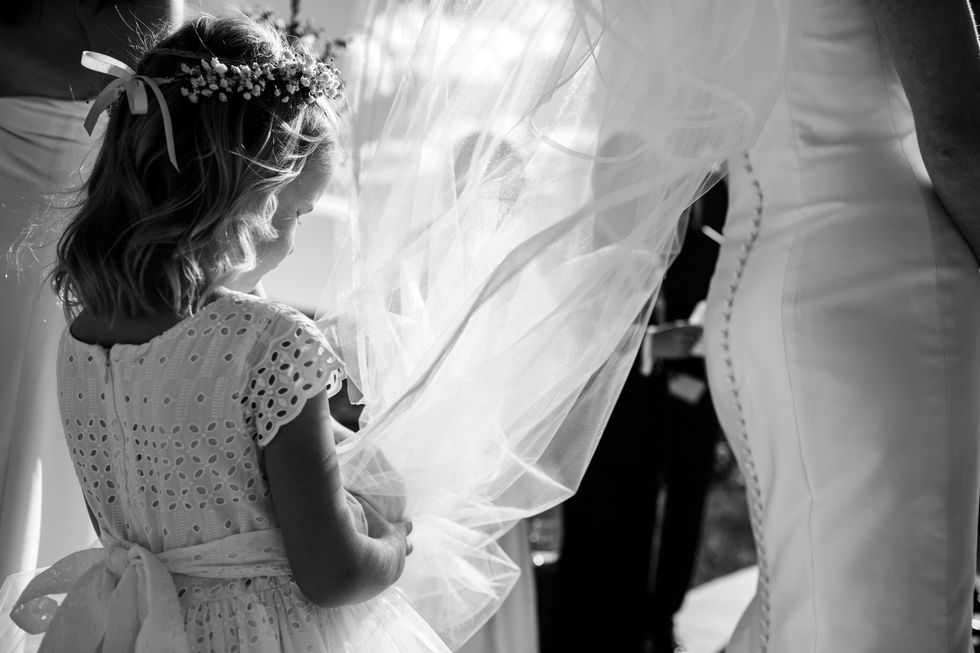 Photograph, White, Black-and-white, Monochrome photography, Wedding dress, Monochrome, Dress, Bridal clothing, Headpiece, Photography, 