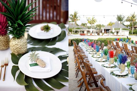 Rehearsal dinner, Brunch, Table, Meal, Tablecloth, Turquoise, Party, Wedding reception, Event, Banquet, 
