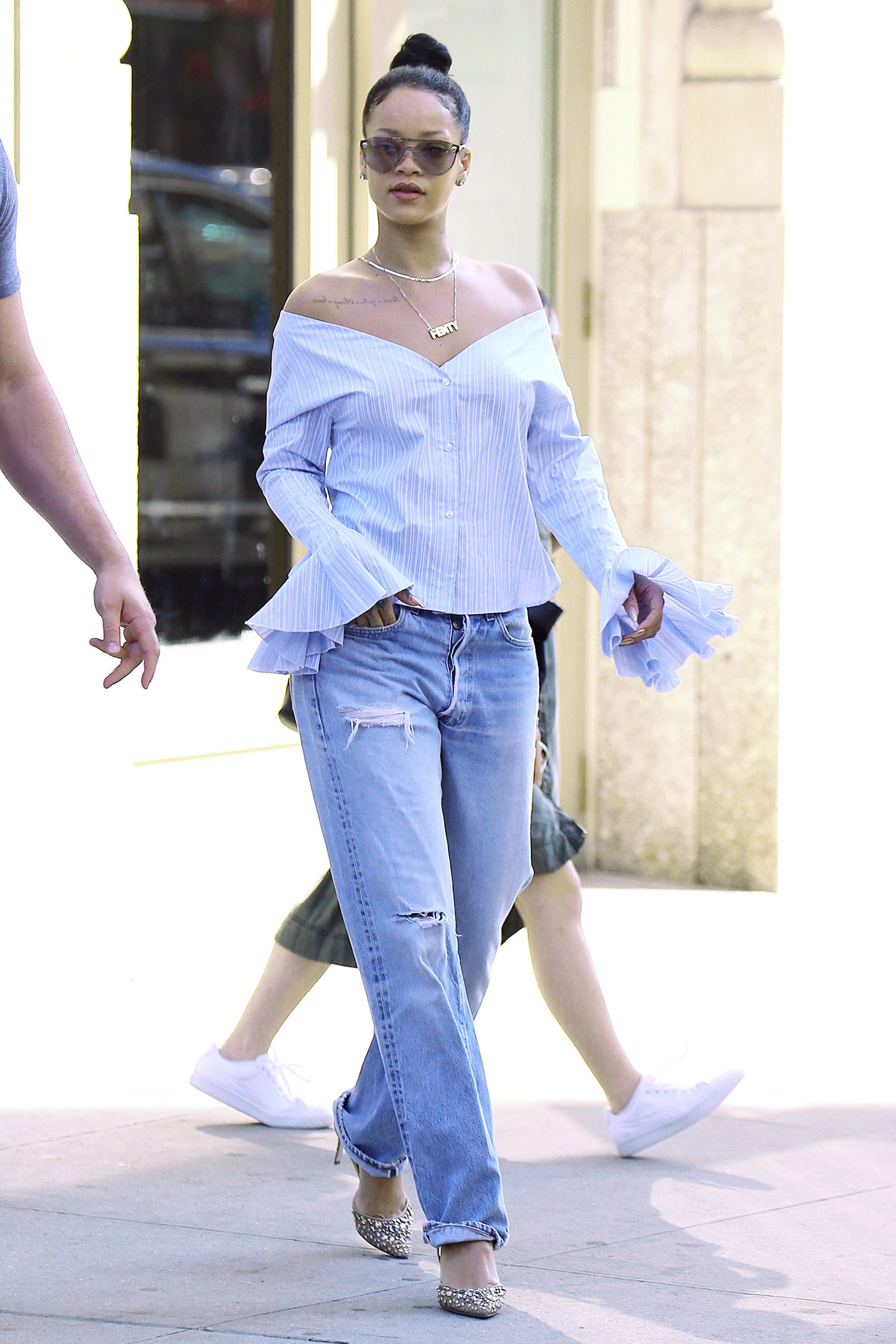Don't Overthink it—A White Shirt, Jeans, and Black Flats Is Summer's  Most-Wanted Look | Vogue