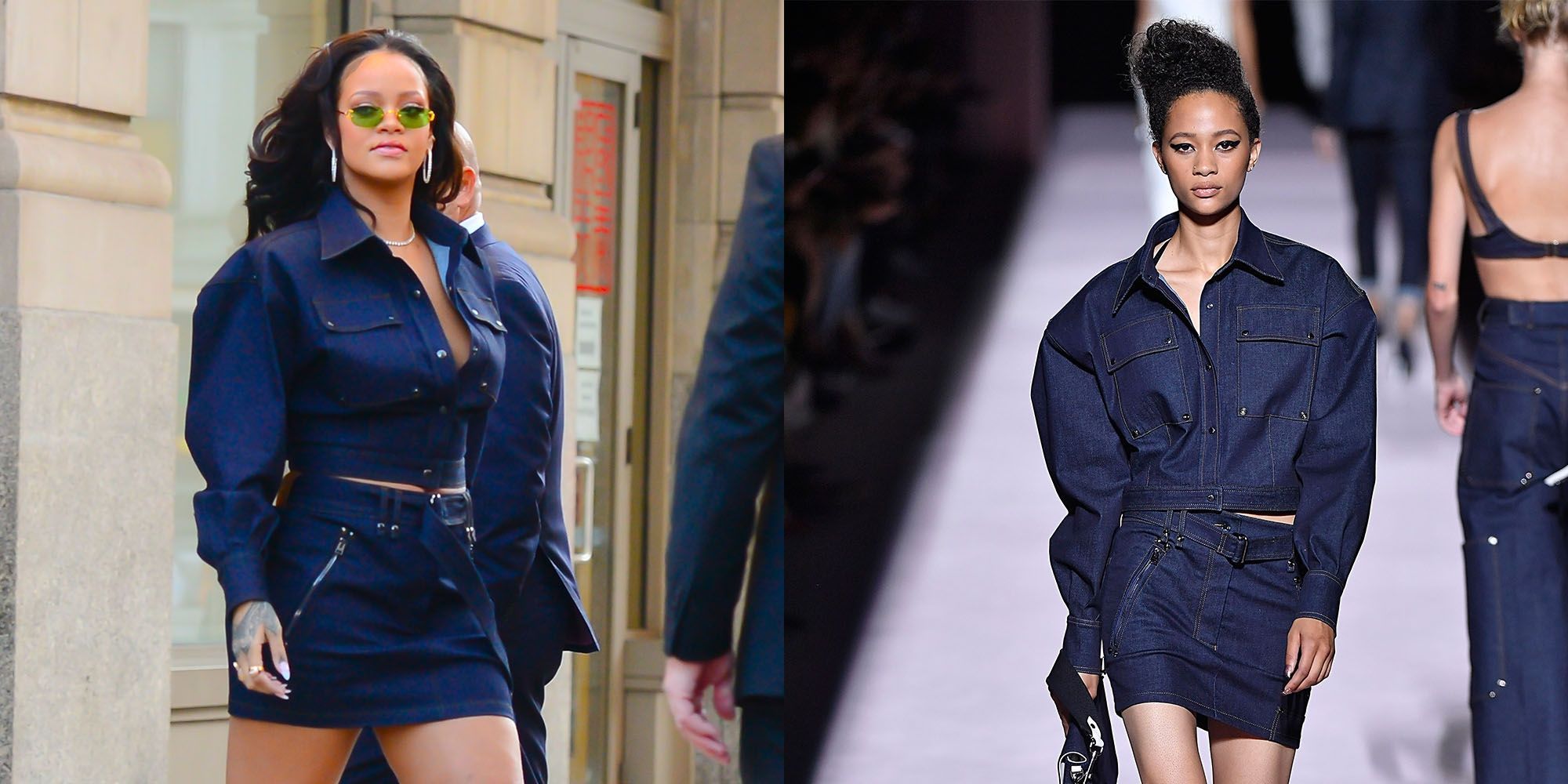 Rihanna Is the First to Step Out in Tom Ford's Newest Collection - Rihanna Tom  Ford Denim on Denim