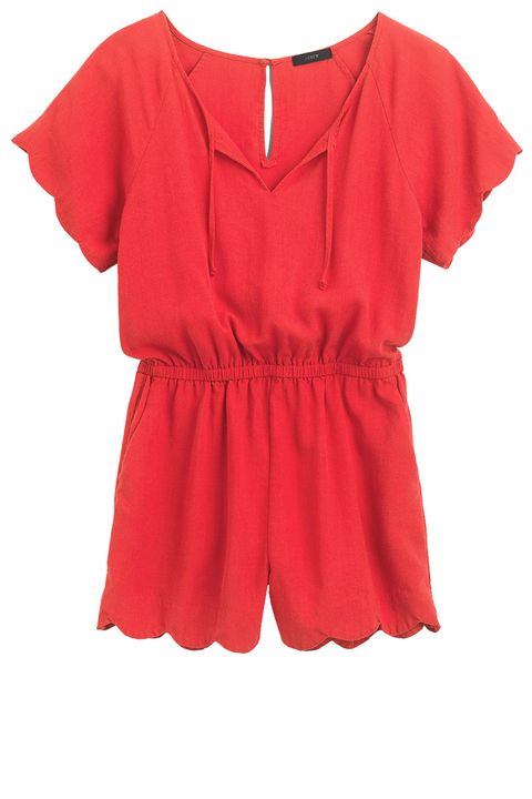 Clothing, Red, Sleeve, Neck, Blouse, Day dress, Dress, Ruffle, T-shirt, 