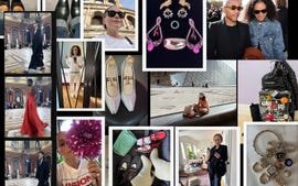 a collage of samira nasr instagram photos