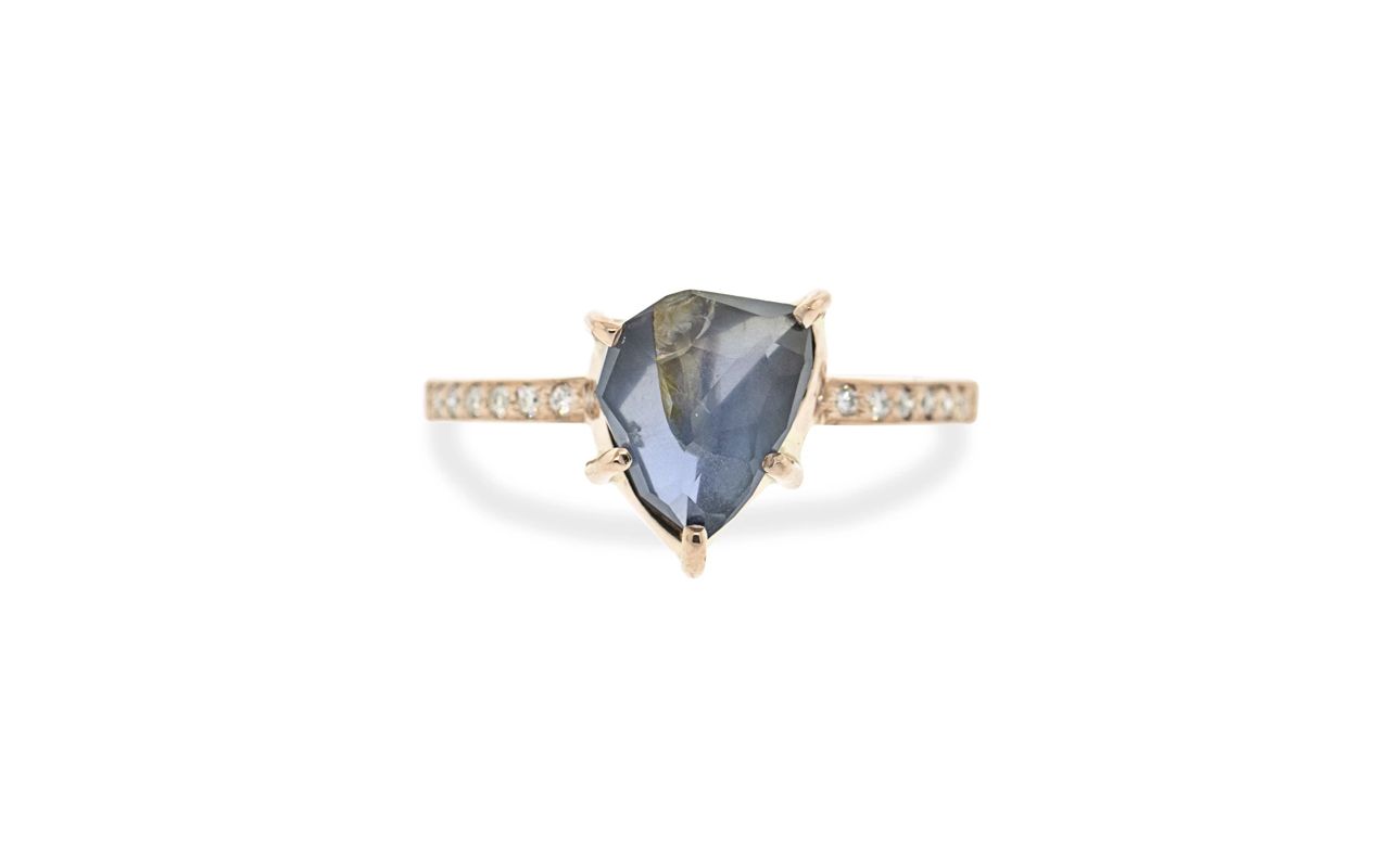 Buy Sapphire Diamond Gold Ring, Designer Ring by Nick Ovchinikov, Modern  Engagement Ring Online in India - Etsy