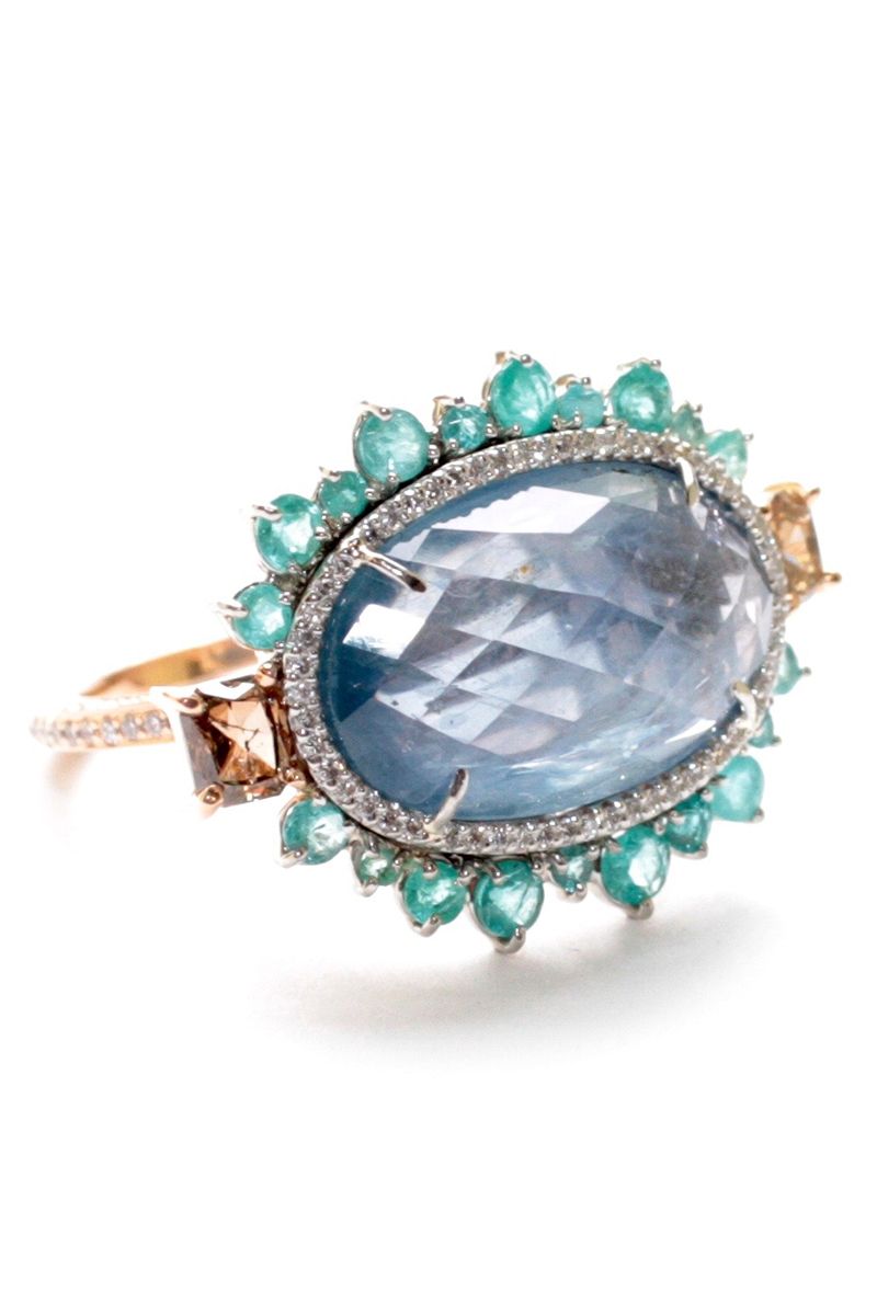 Day and Night Rainbow Sapphire and Turquoise Flip Ring | Cathy Eastham Fine  Jewelry