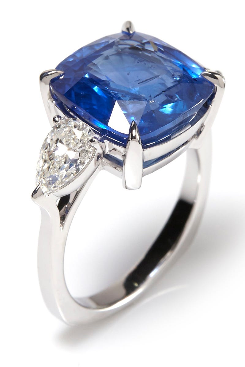 Jewellery, Ring, Fashion accessory, Blue, Cobalt blue, Engagement ring, Gemstone, Pre-engagement ring, Sapphire, Diamond, 