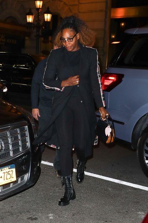 Serena Williams arrives at Polo Bar to have dinner with Meghan Markle in NYC