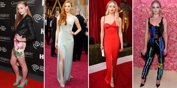 Red carpet, Clothing, Carpet, Dress, Red, Fashion model, Shoulder, Flooring, Fashion, Pink, 