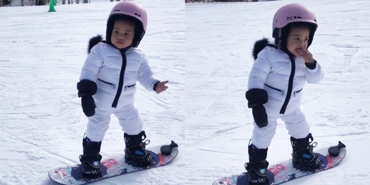 Kylie Jenner Shares a Video of Daughter Stormi Snowboarding