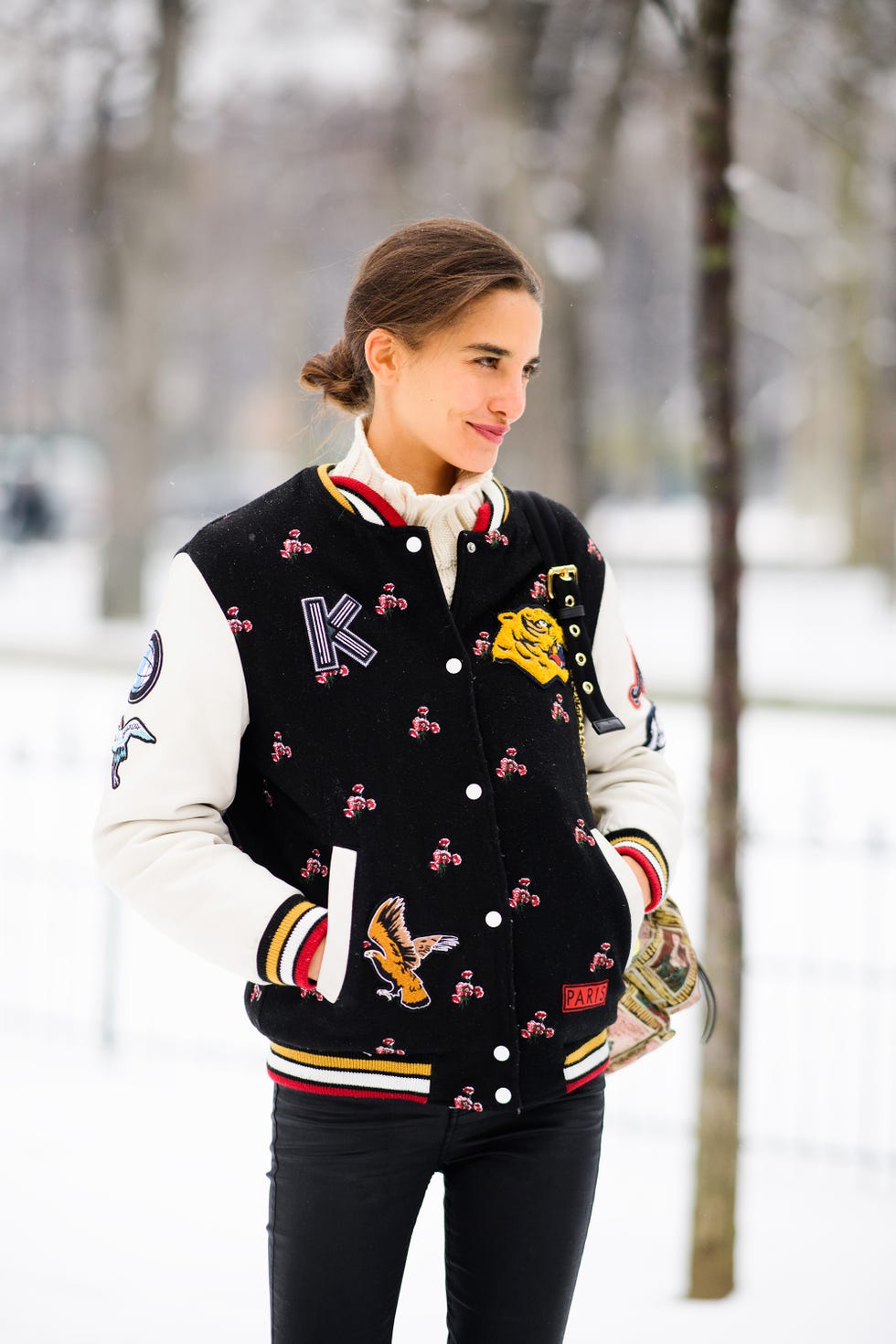 How Letterman Jackets Are Taking Over Paris Street Style