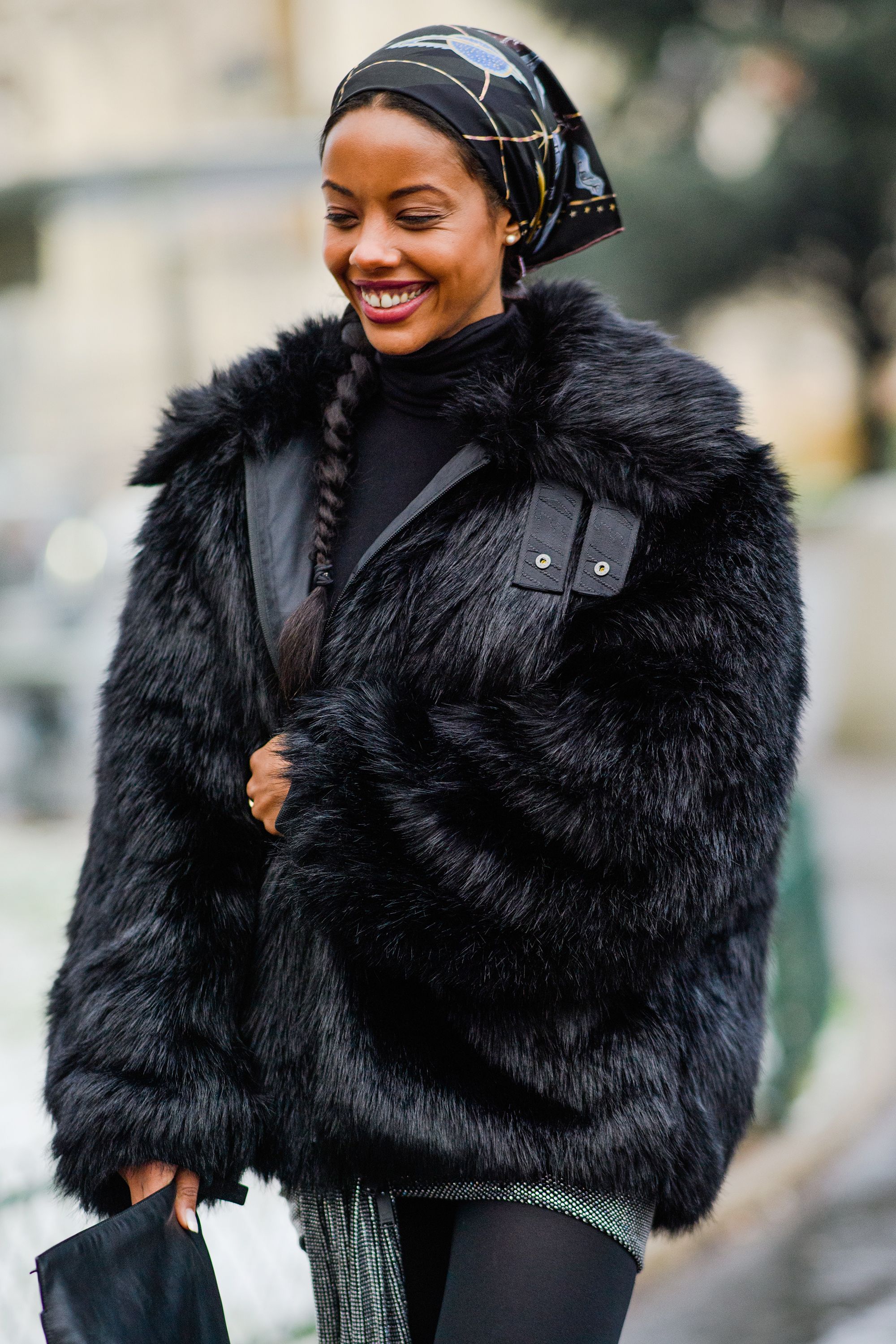 Fur jacket sale street style