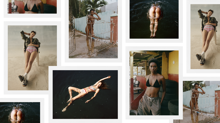 swimsuit collage