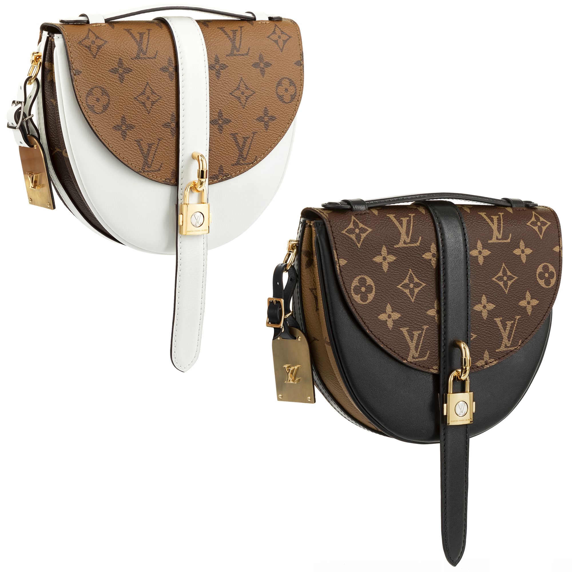 Louis Vuitton Chantilly Lock Handbag Reverse Monogram Canvas and