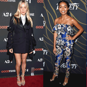 Clothing, Dress, Flooring, Red, Formal wear, Carpet, Style, Premiere, Fashion, Public event, Clothing, Dress, Flooring, Red, Formal wear, Carpet, Style, Premiere, Fashion, Public event,