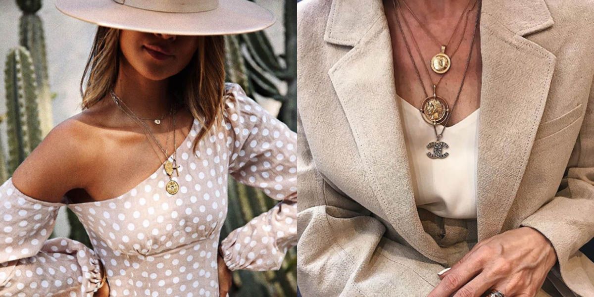 Layered Necklaces Trend - How To Wear Layered Gold Coin Necklaces