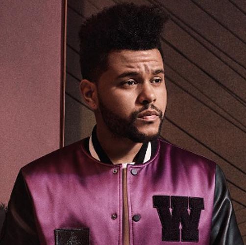 The Weeknd H&M Jacket  Purple Satin Bomber Jacket