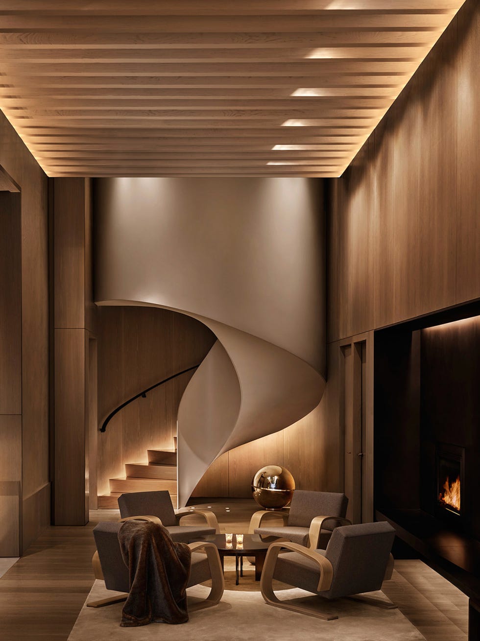 Interior design, Architecture, Floor, Room, Wall, Ceiling, Flooring, Interior design, Light fixture, Living room, 