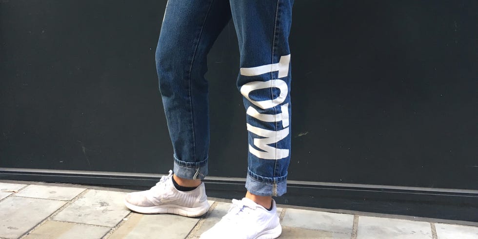 Leg, Blue, Human leg, Denim, Trousers, Shoe, Jeans, Textile, Joint, Standing, 