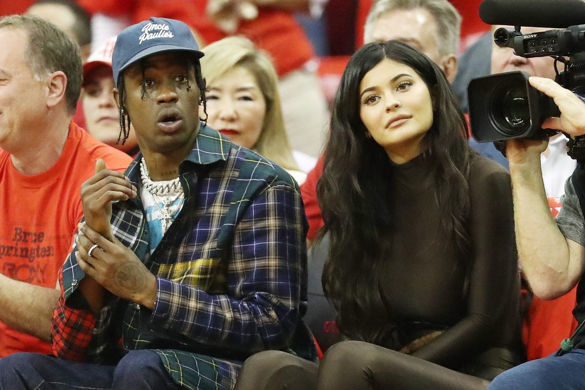 Photos from Kendall Jenner & Travis Scott Play Ball For a Good Cause