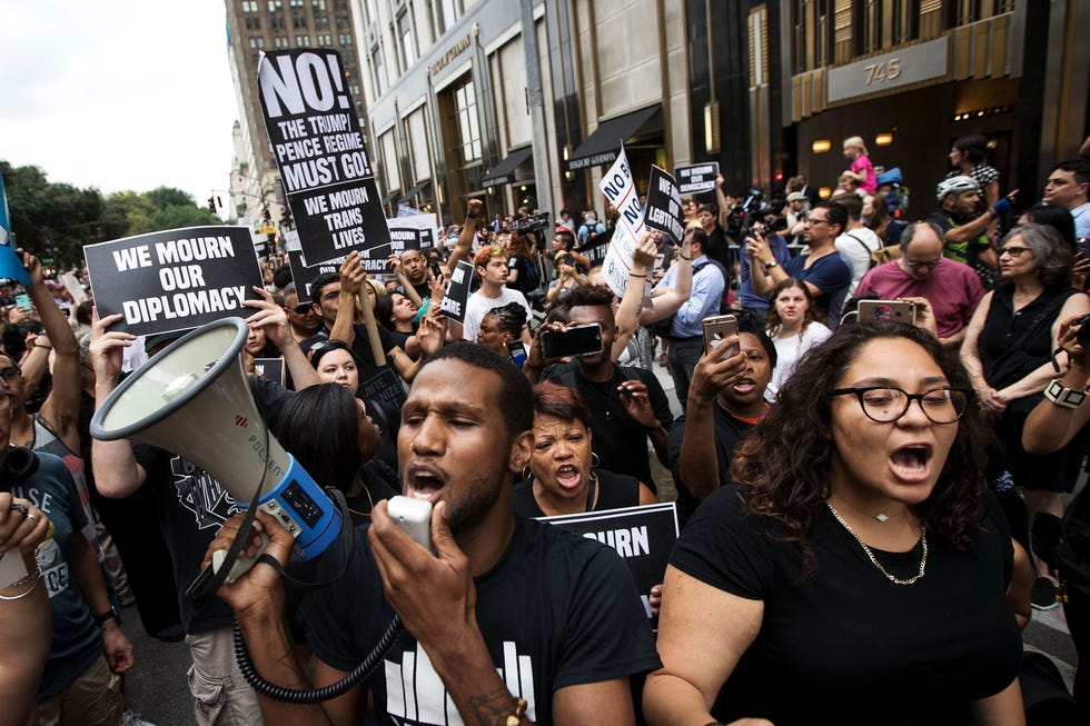 President Trump's Return to New York Is Met By Protests - Protests ...