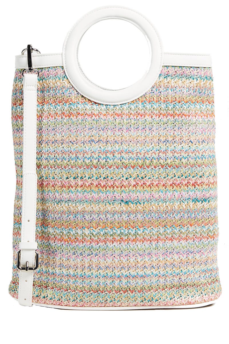 White, Clothing, Bag, Turquoise, Handbag, Fashion accessory, Shoulder bag, Pattern, Bib, Turquoise, 