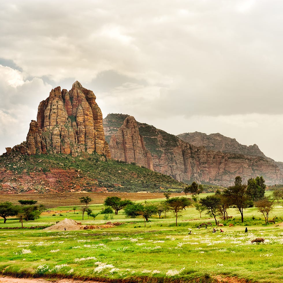 Landscape shot in Tigray province, Ethiopia, Africa