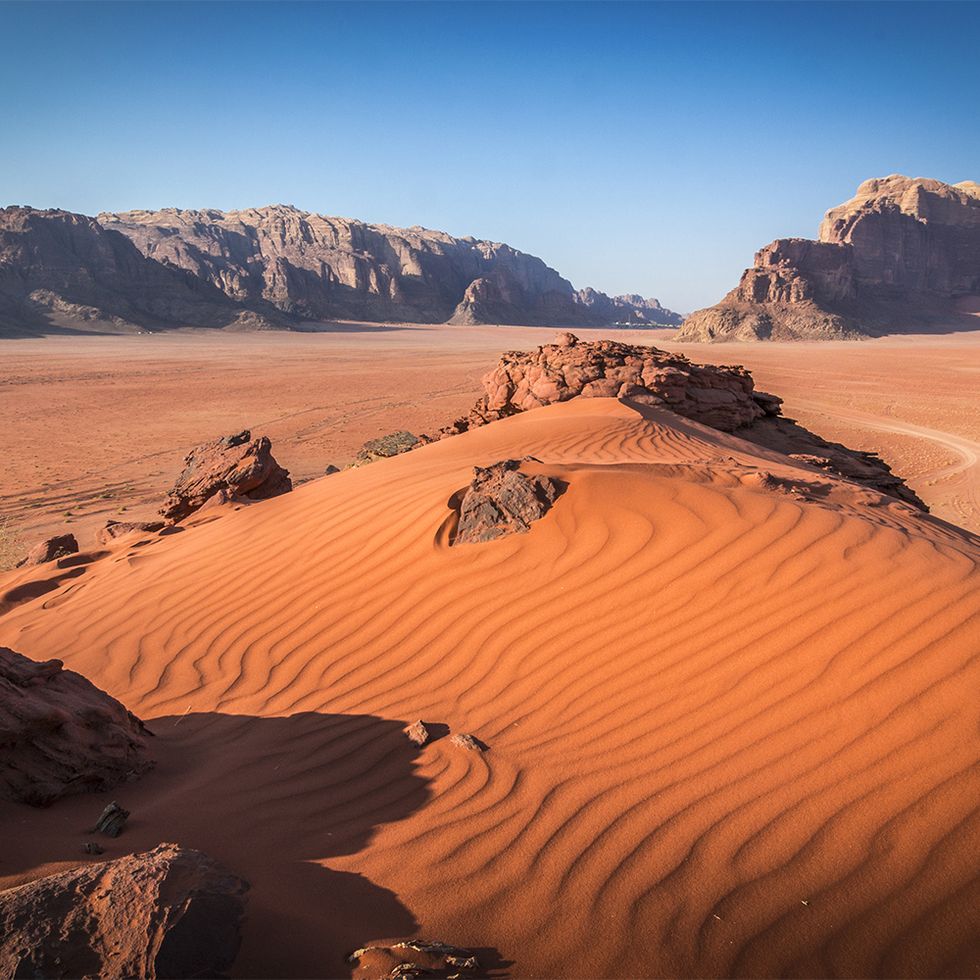 Red sand in Wadi Rum