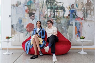 Furniture, Sitting, Comfort, Art, Room, Interior design, Wallpaper, Couch, Leisure, Visual arts, 