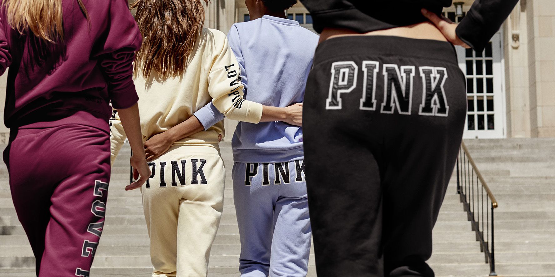 Pink sweatsuit shop victoria secret