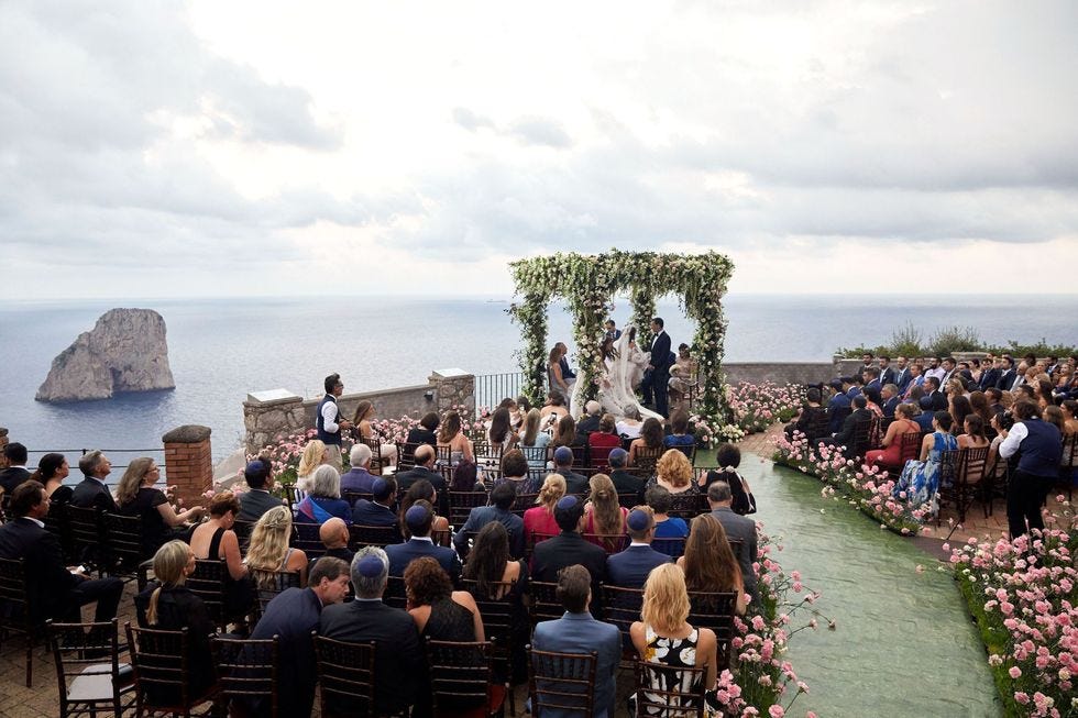capri wedding aisle ideas