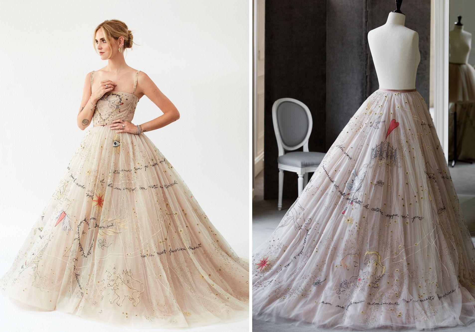 See The Custom Dior Wedding Gowns Chiara Ferragni Wore in Sicily