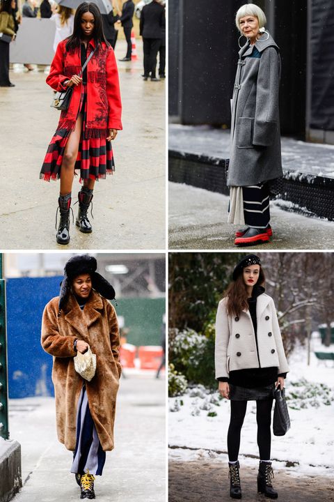 Clothing, Street fashion, Fur, Photograph, Fashion, Coat, Snapshot, Outerwear, Winter, Footwear, 