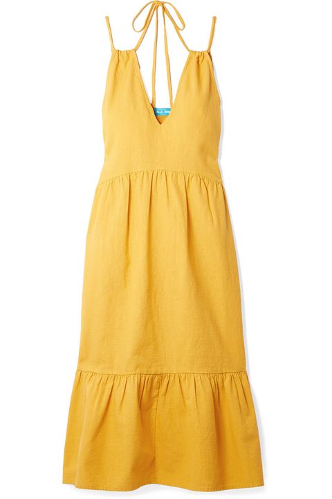 Clothing, Yellow, Day dress, Dress, One-piece garment, Cocktail dress, Cover-up, camisoles, 