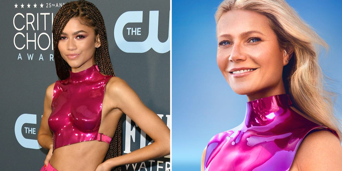 Gwyneth Paltrow and Zendaya Twin in Tom Ford Breastplates