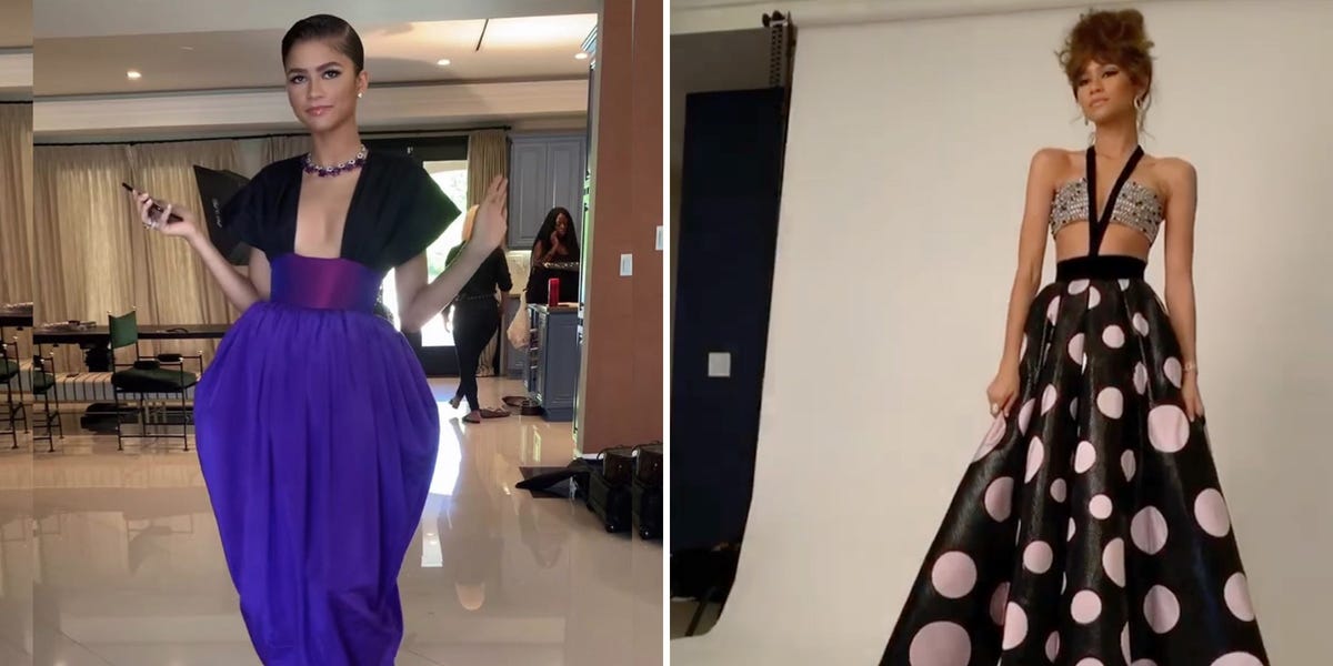 Zendaya Emmys "Red Carpet" 2020 - Zendaya Purple Christopher John