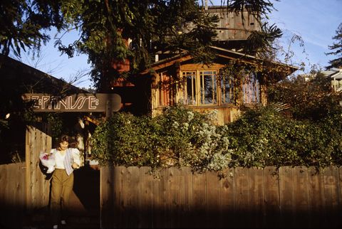 exterior view of chez panisse, a restaurant owned by american chef and restaurateur alice waters, berkeley, california, 1982  photo by susan woodgetty images
